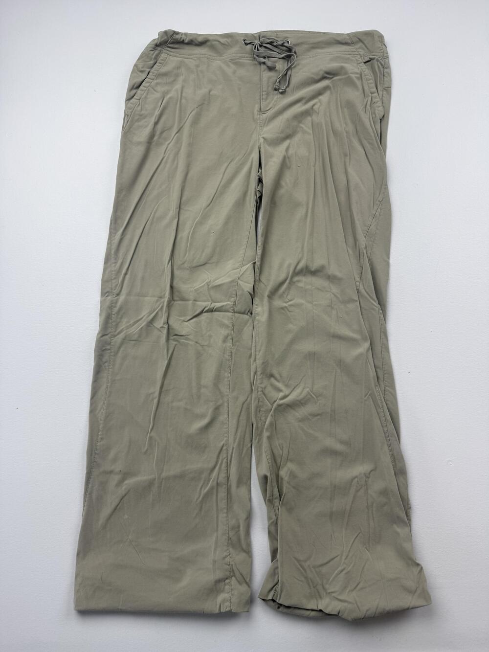 Columbia Pants Womens 12 Beige Microfiber Drawstring Omni-Shield Hiking Travel